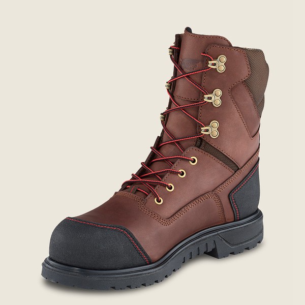 Red Wing Mens Safety Boots - Brnr Xp - 8-inch Insulated Waterproof Toe - Brown/Black - BYS392780